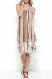 Fringe Halter Dress