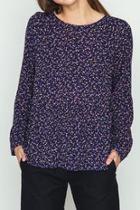  Peplum Top In Ditsy Floral Print