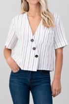  Sophie Buttoned Stripe Top