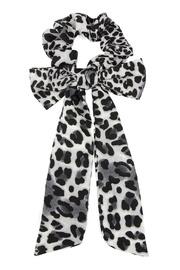  Leopard-scarf Bow-scrunchies Hair-band