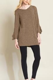  Toffee Ruffle-cuff Top