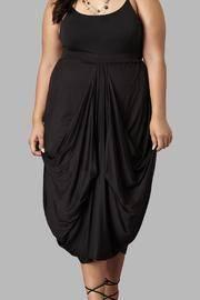  Drape Maxi Black Skirt