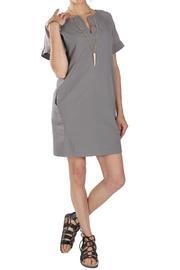  Slit Neck Dress