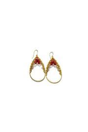  Brass-beaded Earrings