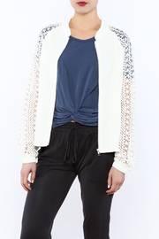  Lace Sleeve Bomber