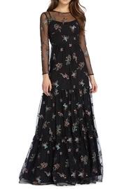  Embroidered Mesh Gown