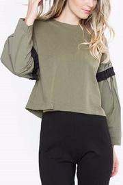  Olive Poplin Top
