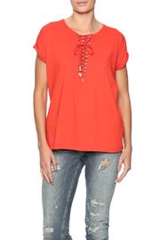  V-neck Lace Up Top