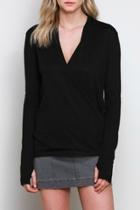 Black Draped Sweater