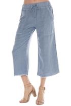  Frayed Hem Crop Pants