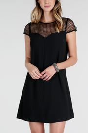  Sequin Yoke Shift Dress