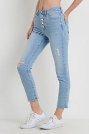  Distressed Button-up Jean