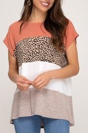 Colorblack Leopard Top