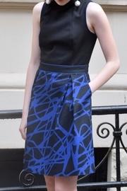  Two-tone Print Dress