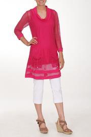  Pink Mesh Tunic