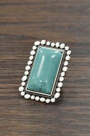  Natural-turquoise Adjustable-ring