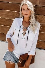  Linen Lace Up Shirt