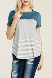  Teal Colorblock Tee