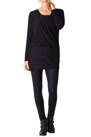  Black Surplice Top