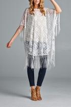  Lace Fringe Cover Up