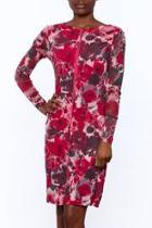  Poppy Pink Long Sleeve Dress
