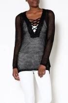  Black Knit Cover-up