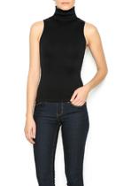  Black Mock Neck Top