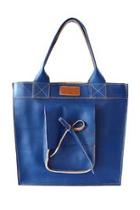  Blue Leather Tote