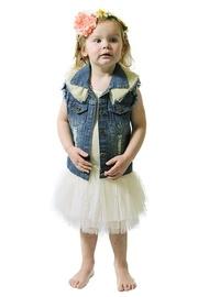  Ruffle Denim Vest