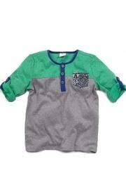  Color-blocked Henley Top