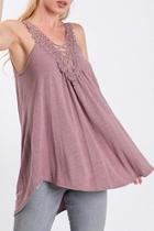  Lace Patch Tank-top