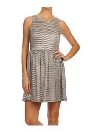  Textured Pleated Dress