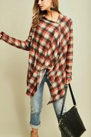  Plaid Draped Jacket