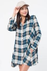  Plaid Button Up Dress
