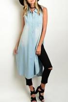  Denim Duster Tunic