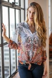  Paisley Tie Blouse