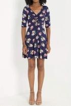  Floral 1/2-sleeve Dress