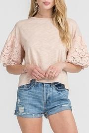  Eyelet Sleeve Top