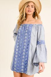  Bell Sleeve Boho Mini Dress