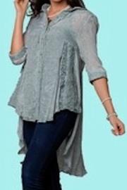  Grey Collared Top