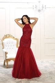  Burgundy Mermaid Long Dress