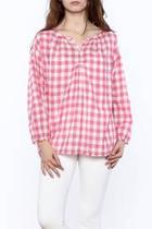  Pink Gingham Blouse