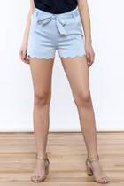  Belted Scallop Shorts