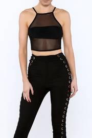  Black Mesh Crop Top