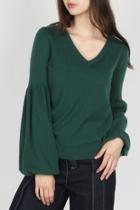  Emerald Contrast-back Sweater