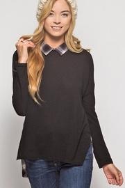  Plaid Knit Tunic