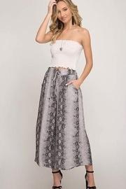  Cropped Wide Leg Snake Skin Pants