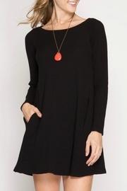  Ribbed Pocket Dress