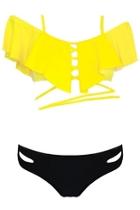  Black Yellow Bikini