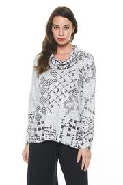  Geometric Cowl Sweater